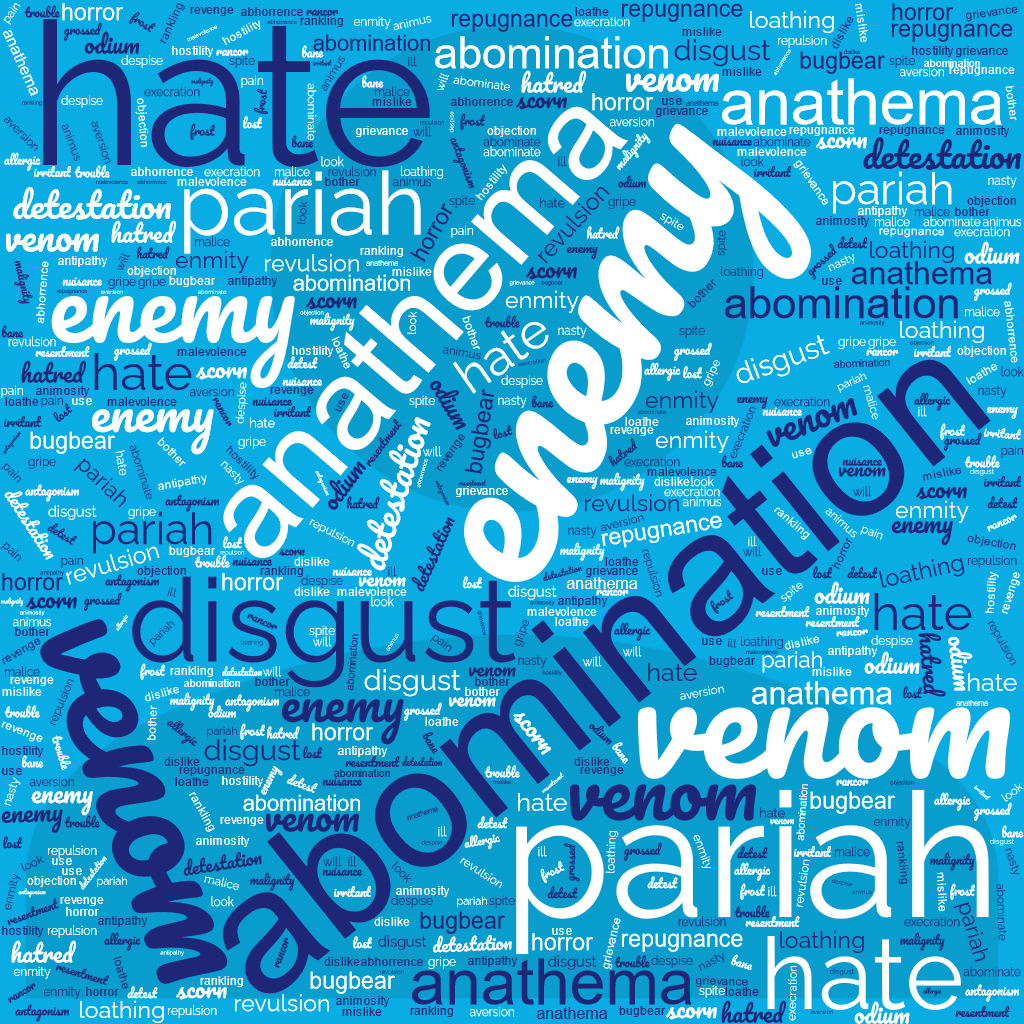 Hate is a learned emotion. Maybe you should unlearn it.